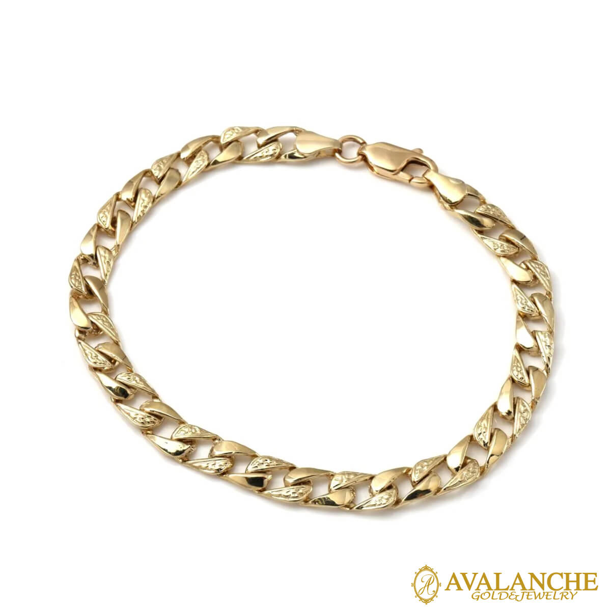 楽天市場】10K イエローゴールド マイアミブレスレット 幅12.5mm 19cm