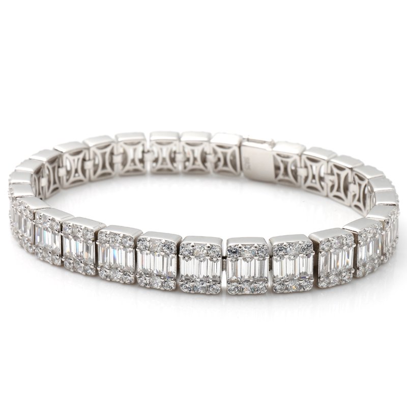 楽天市場】シルバー テニスブレスレット 幅5mm 18cm-20cm AHBL-D042