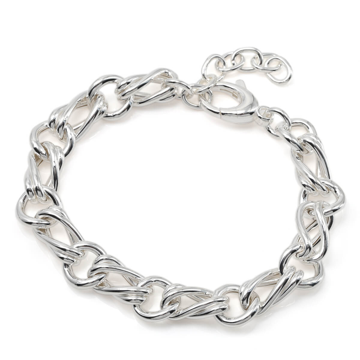 シルバー ブレスレット 幅11mm 19cm-23cm GIU727-SS｜AVALANCHE GOLD＆JEWELRY