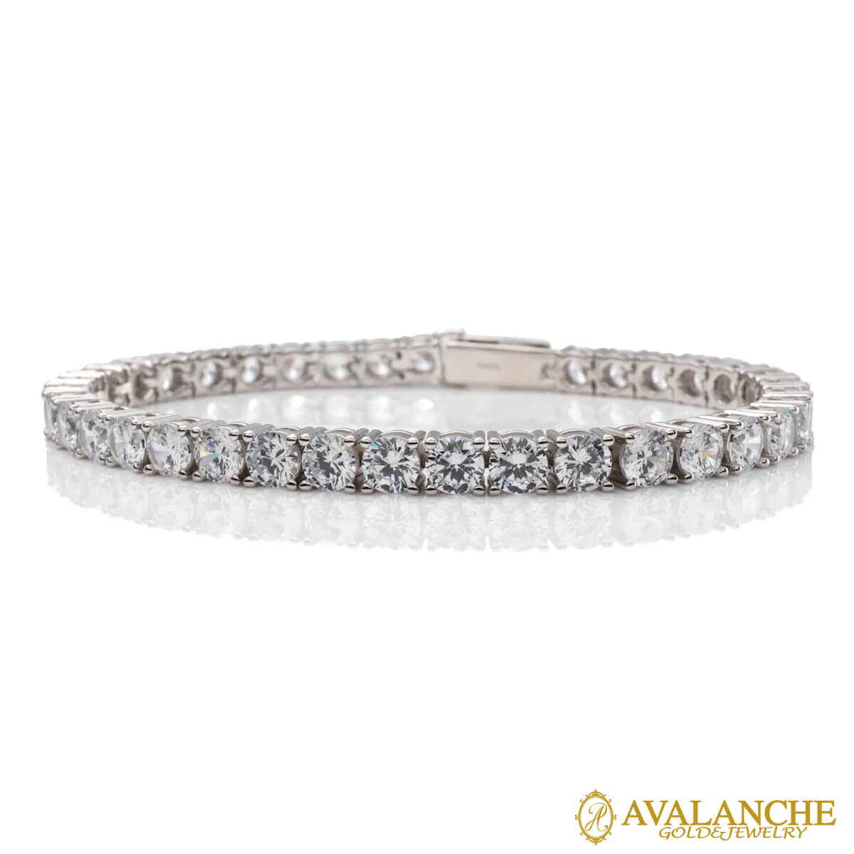 シルバー テニスブレスレット 幅5mm 18cm-20cm AHBL-D042-5MM SJ26｜AVALANCHE GOLD＆JEWELRY