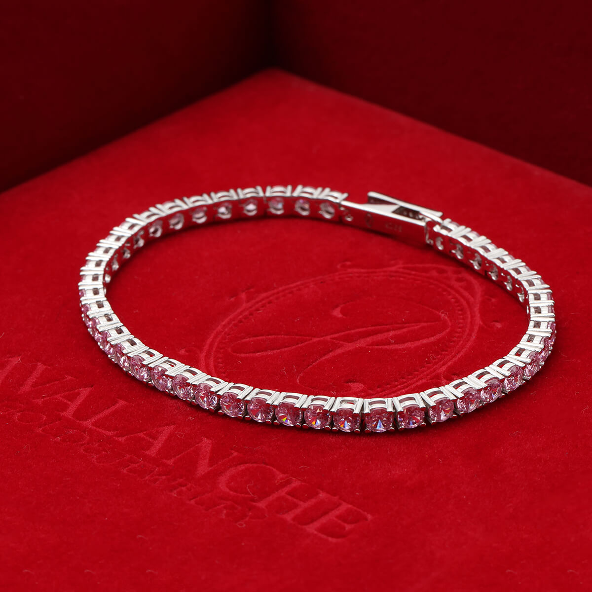 楽天市場】シルバー テニスブレスレット 幅5mm 18cm-20cm AHBL-D042