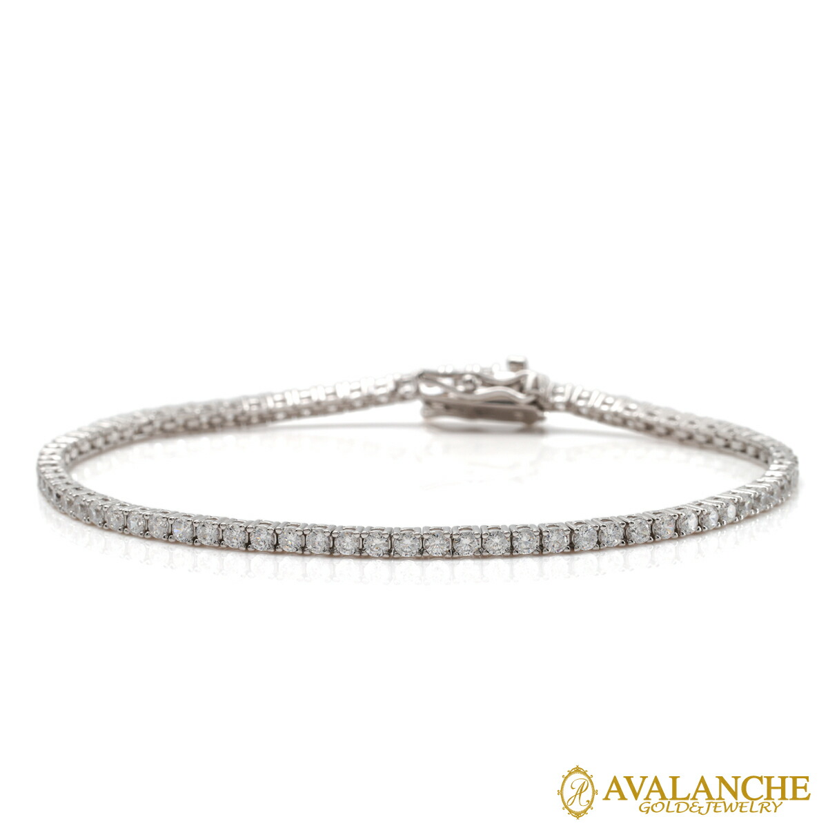 楽天市場】シルバー テニスブレスレット 幅4mm 19cm AHBL-D042-4MM-BLU