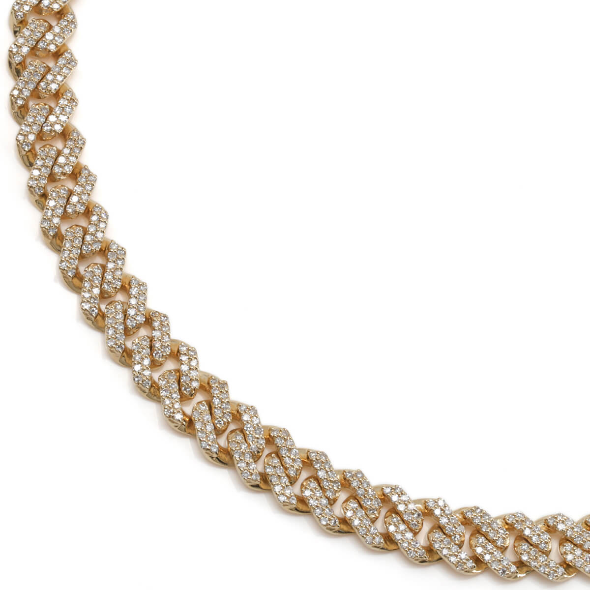 アヴァランチ　10k テニスネックレス　マイアミ　イエローゴールド　18k 10K イエローゴールド マイアミネックレス 幅8mm 45cm-55cm