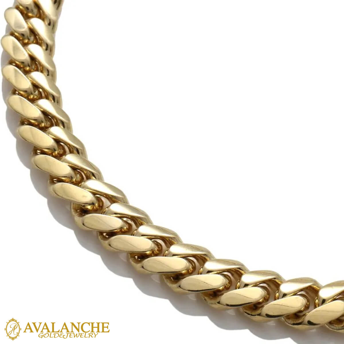M AVALANCHE ネックレス マイアミ 10K 60cm ダイヤモンド 10K ホワイトゴールド スクエアマイアミネックレス