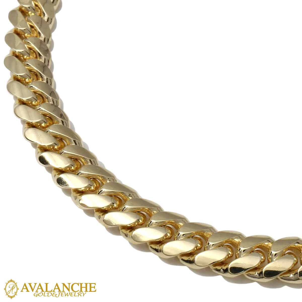 楽天市場】10K ホワイトゴールド マイアミネックレス 幅5mm 45cm-50cm