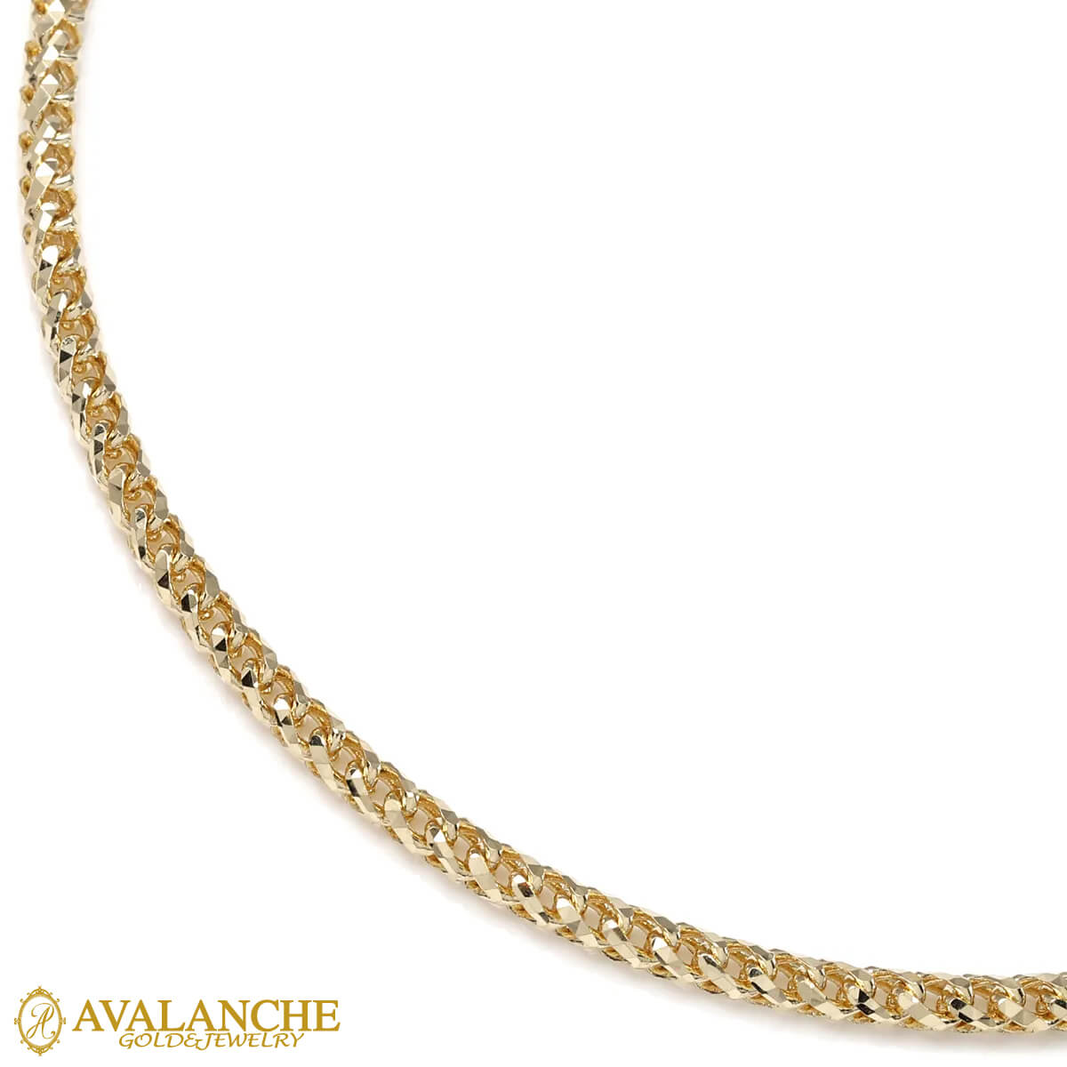 楽天市場】10K イエローゴールド フランクリンネックレス 幅3.2