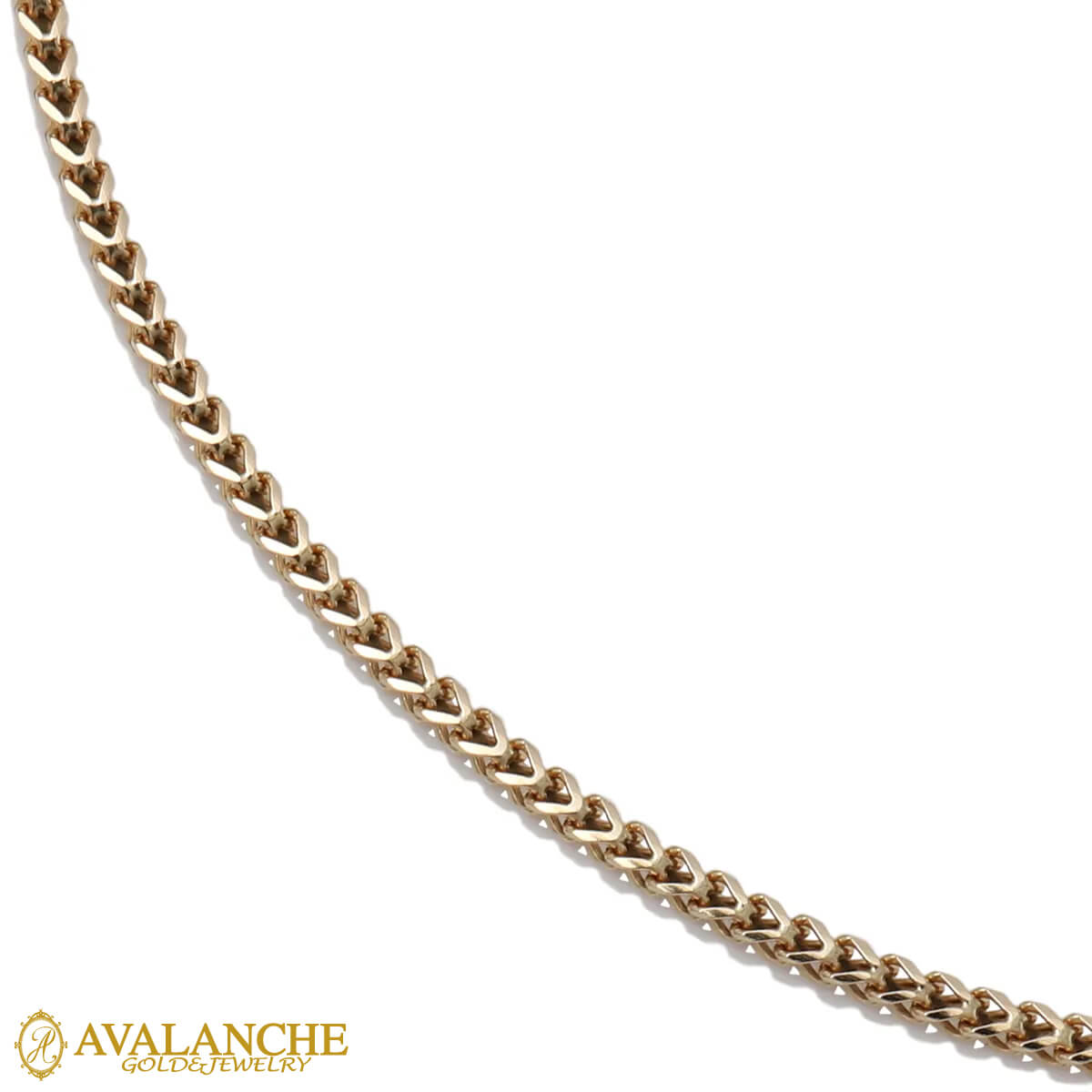 avalanche 10k イエローゴールド キューバンネックレス 幅2.8mm 10K