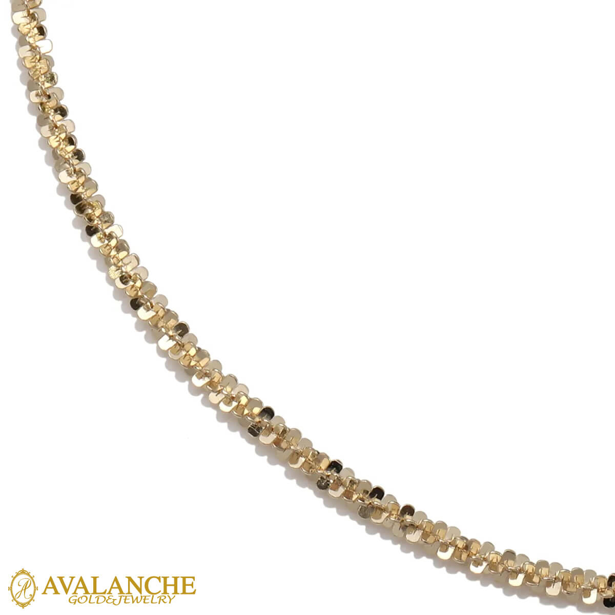 avalanche 10K イエローゴールド クロスケーブルネックレス 10K イエローゴールド クロスケーブルネックレス 幅2mm 40cm