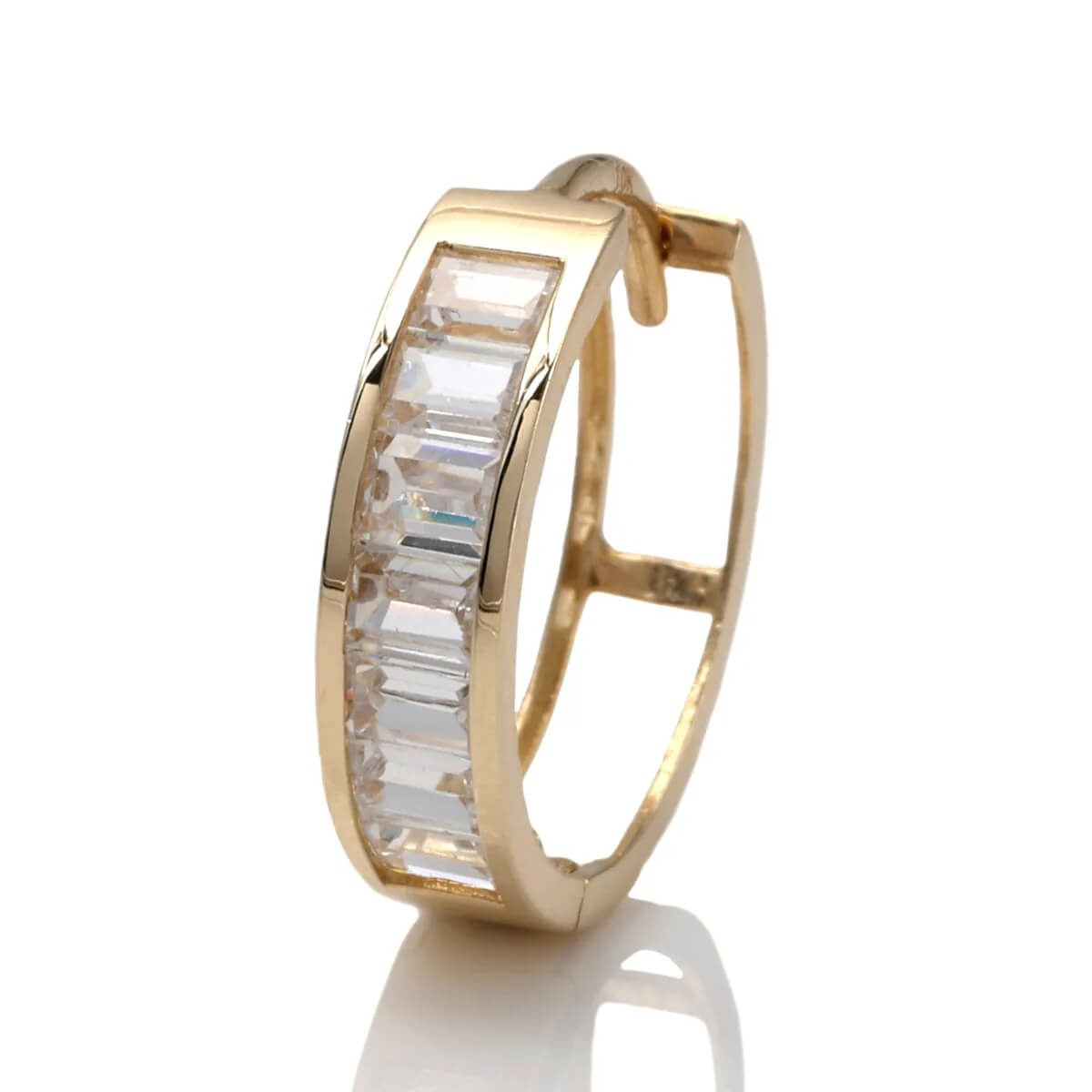 10K 黄色ゴールド ピアス 14粍 972-6307