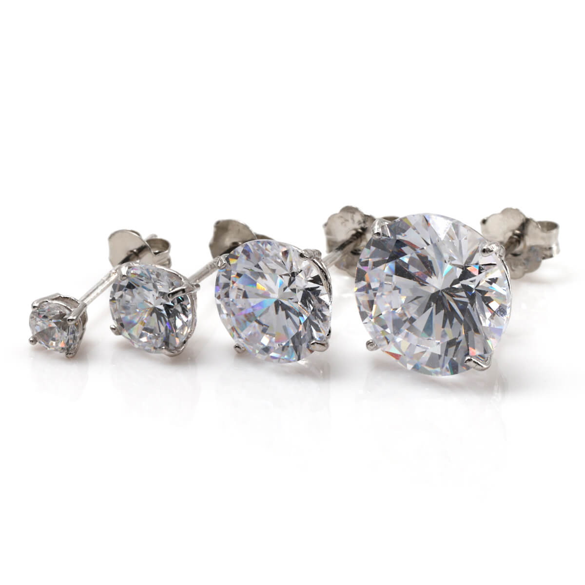 楽天市場】ダイヤモンド 10K ホワイトゴールド ピアス 7mm E15964-10KW