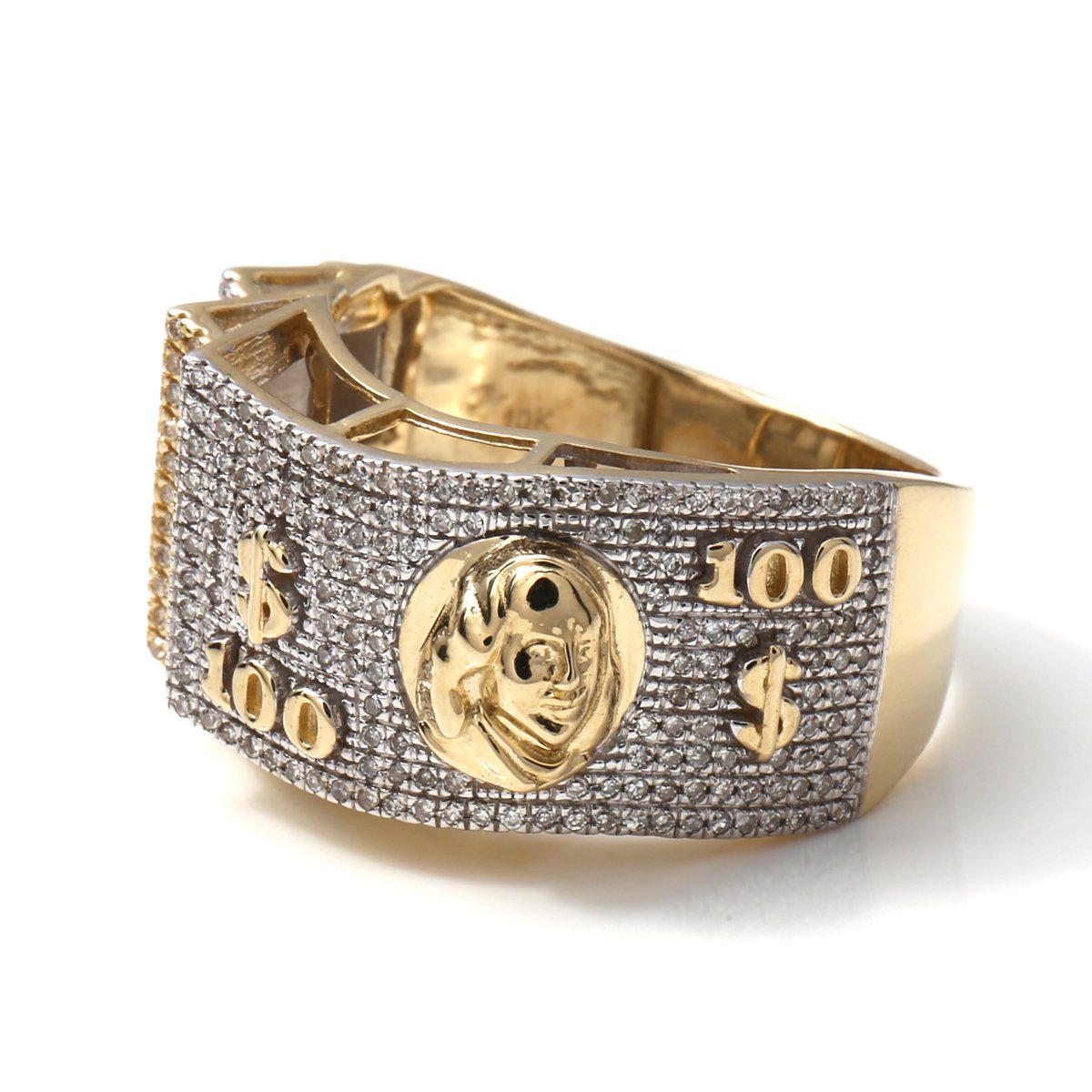 ダイヤモンド 10K イエローゴールド リング 22号 A122025｜AVALANCHE GOLD＆JEWELRY