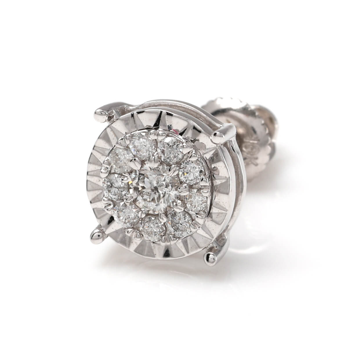 楽天市場】ダイヤモンド 10K ホワイトゴールド ピアス 7mm E15964-10KW