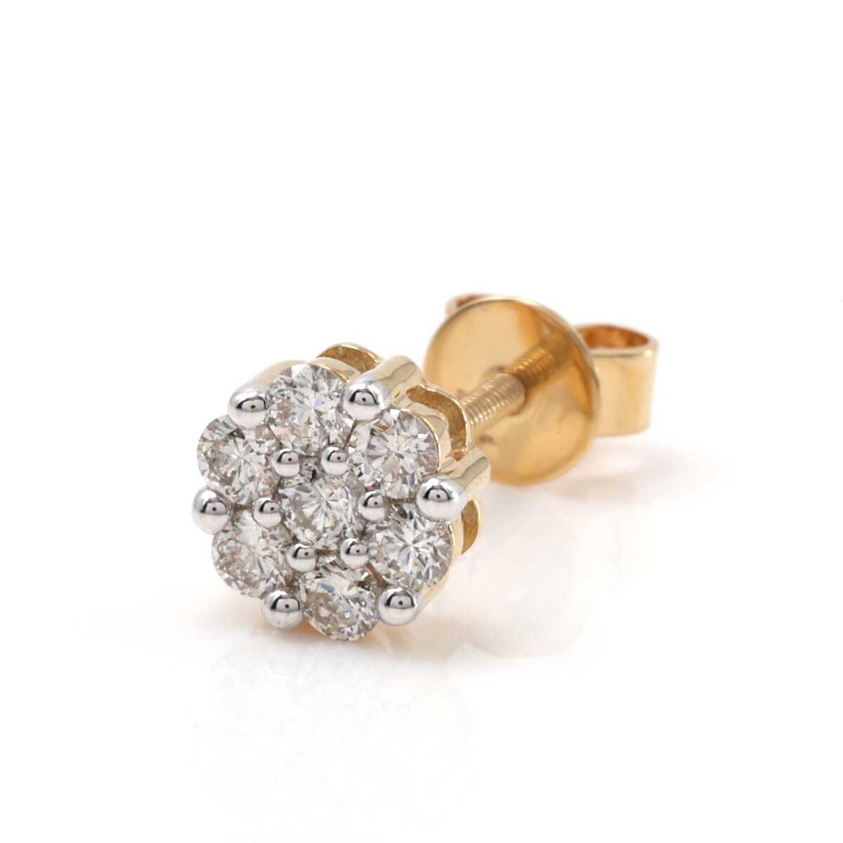 金剛石 10K 黄色ゴールド ピアス 6.5粍 A0125666-YG