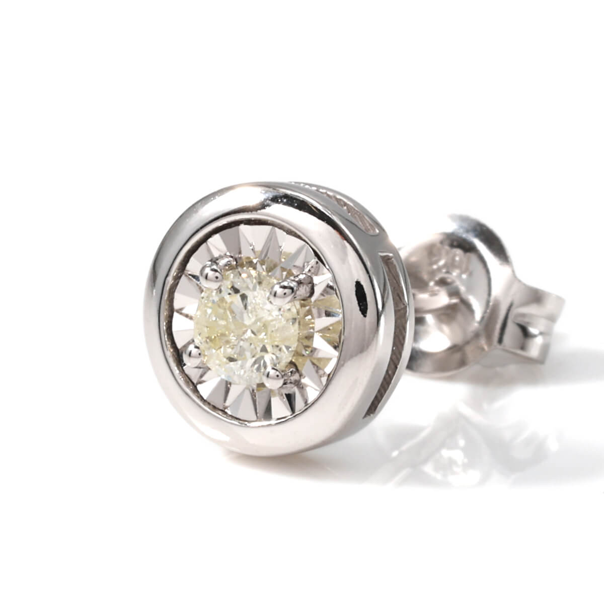 楽天市場】ダイヤモンド 10K ホワイトゴールド ピアス 7mm E15964-10KW