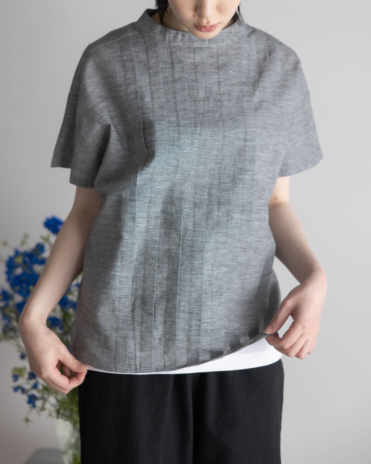 ノースオブジェクト リラシク LILASIC リネンコットン プルオーバー Tシャツ 半袖 綿麻 コットンリネン レディース プルオーバー 無地 綿麻 [M便 1/1] LILASIC ノースオブジェクト リラシク リネンコットン プル