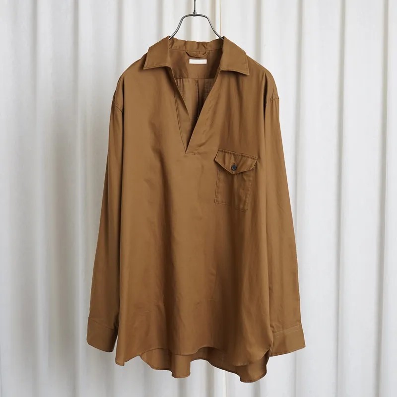 ULTERIOR / アルテリア / POWDERY SOFT TWILL SKIPPER SHIRT / ULSH54-KA195-B｜Avelia