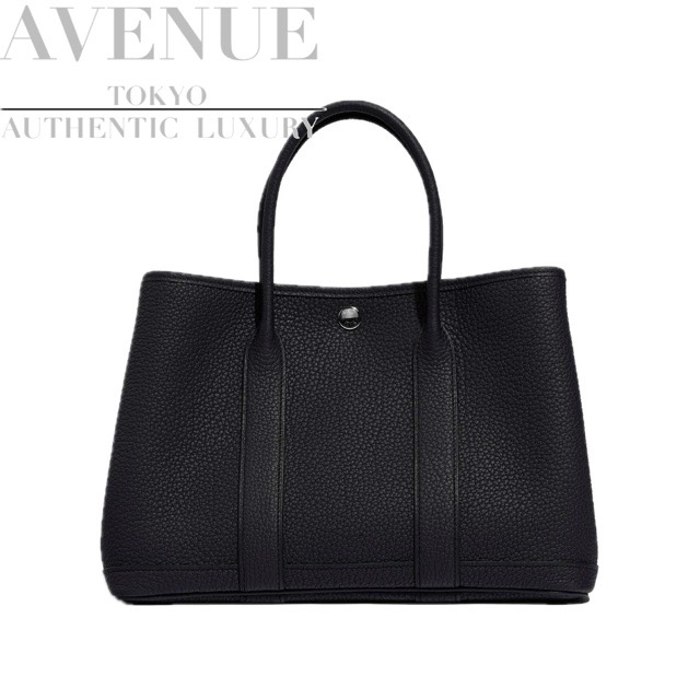 エルメス ガーデンパーティーTPM ブルーインディゴ ネゴンダ シルバー金具 ガーデンパーティー30 HERMES GARDEN PARTY TPM BLEU INDIGO NEGONDA SILVER HARDWARE【中古】｜AVENUE TOKYO