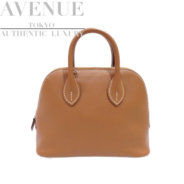 エルメス ミニボリード ゴールド エヴァーカラー エバーカラー シルバー金具 HERMES MINI BOLIDE 1923 GOLD EVERCOLOR SILVER HARDWARE|AVENUE TOKYO
