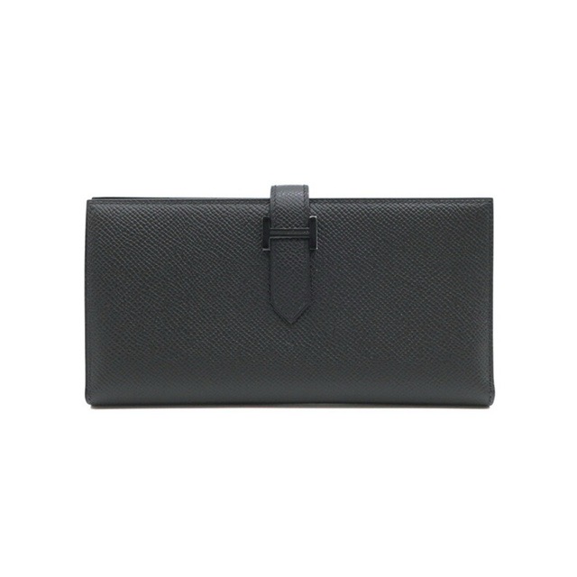 ソーブラック 白黒 エルメス ベアンスフレ ベアンロングウォレット 黒いこと エプソン 黒いこと金具 HERMES BEARN GUSSET WALLET MONOCHROME BLACK EPSOM BLACK HARDWARE【中古】