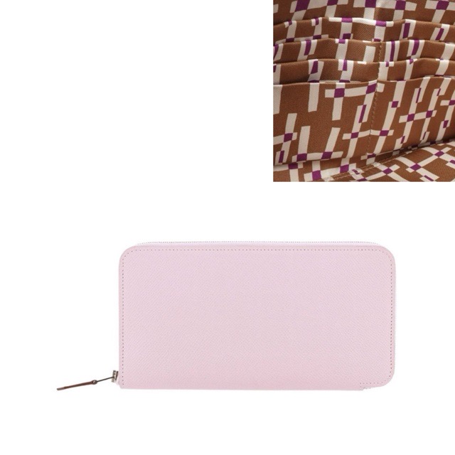 エルメス アザップ シルクイン ロングウォレット 長財布 モーヴペール エプソン シルバー金具 HERMES AZAP SILK IN LONG WALLET MAUVE PALE EPSOM SILVER HARDWARE【中古】