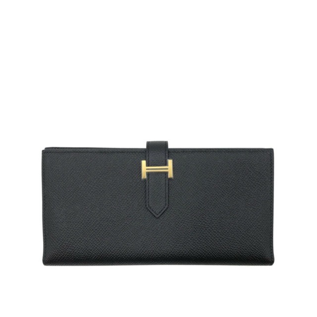 エルメス ベアンスフレ ベアンロングウォレット 黒いこと エプソン ゴールド金具 HERMES BEARN GUSSET WALLET BLACK EPSOM GOLD HARDWARE