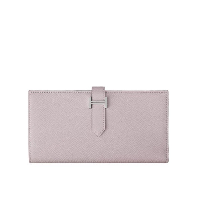 エルメス ベアンスフレ ベアンロングウォレット モーヴペール エプソン しろがね色金具 HERMES BEARN GUSSET WALLET MAUVE PALE EPSOM SILVER HARDWARE