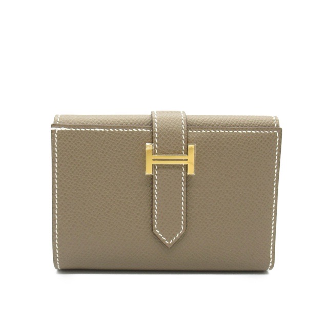 エルメス ベアン コンビネ ミニウォレット エトゥープ エプソン ゴールド金具 三つ折り財布 HERMES BEARN COMBINE TRI-FOLD WALLET ETOUPE EPSOM GOLD HARDWARE 234,000円