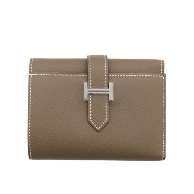 エルメス ベアン コンビネ ミニウォレット エトゥープ エプソン しろがね色金具 三つ折り金入れ HERMES BEARN COMBINE TRI-FOLD WALLET ETOUPE EPSOM SILVER HARDWARE