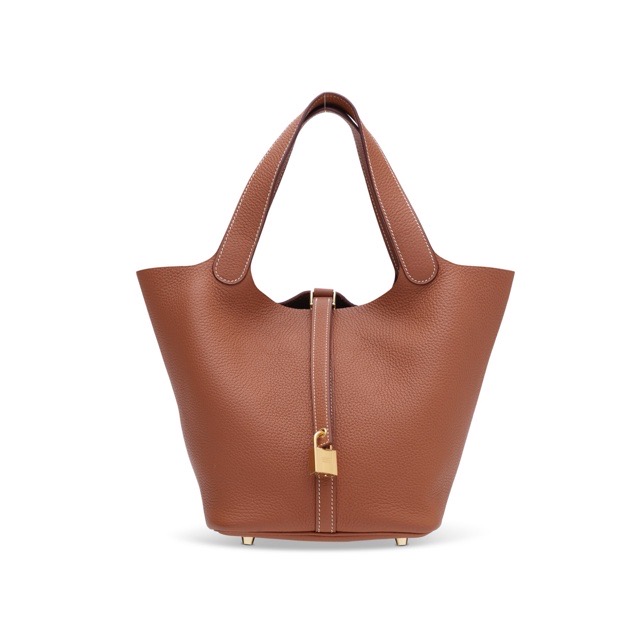 エルメス ピコタンロックMM ゴールド トリヨンクレマンス ゴールド金具 HERMES PICOTIN LOCK 22 GOLD TAURILLON CLEMENCE GOLD HARDWARE【中古】