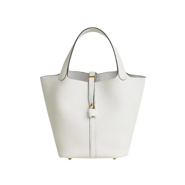 【HERMES】ピコタンロックPM/ソーホワイト/ゴールド金具 HERMES エルメス ハンドバッグ ピコタンロック 18 PM 白
