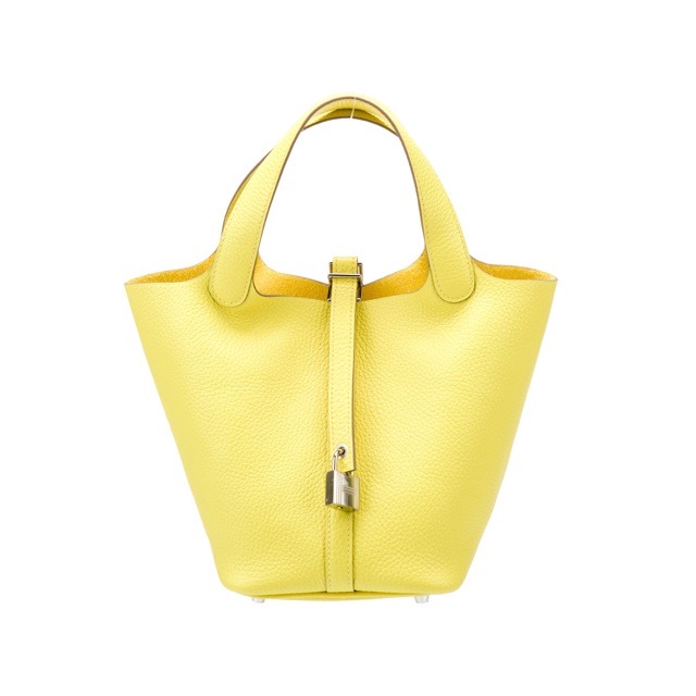 エルメス ピコタンロックPM リモンチェッロ トリヨンクレマンス シルバー金具 HERMES PICOTIN LOCK 18 LIMONCELLO TAURILLON CLEMENCE SILVER HARDWARE｜AVENUE TOKYO
