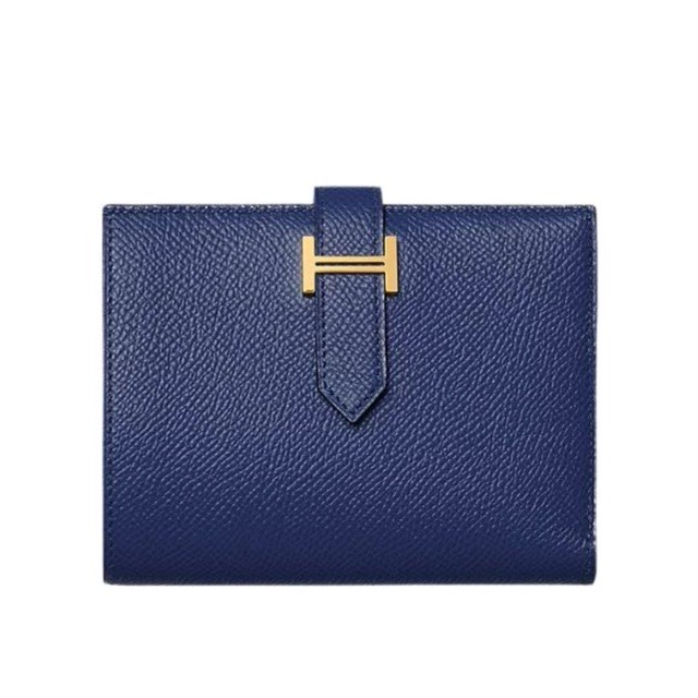 エルメス ベアン コンパクトウォレット ブルーサフィール エプソン ゴールド金具 折り金入れ HERMES BEARN COMPACT WALLET BLEU SAPHIR EPSOM GOLD HARDWARE