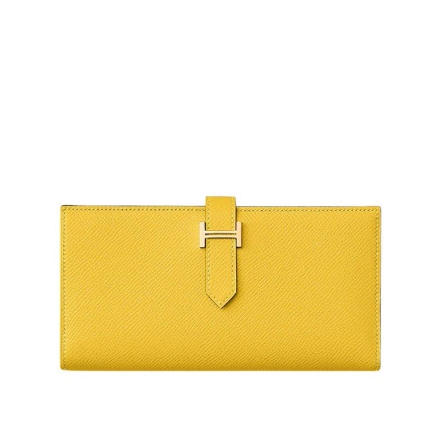 エルメス ベアンスフレ ベアンロングウォレット ジョーヌナプル エプソン ゴールド金具 長銭入れ HERMES BEARN GUSSET WALLET JAUNE DE NAPLES EPSOM GOLD HARDWARE【中古】