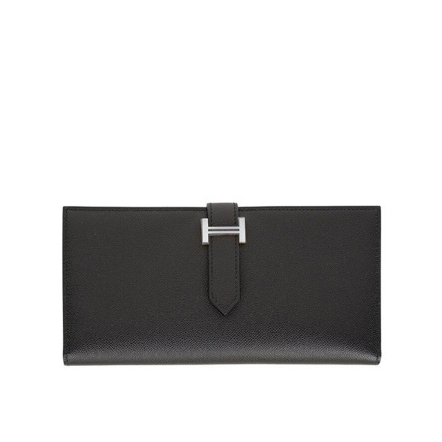 エルメス ベアンスフレ ベアンロングウォレット 長金入れ 黒いこと 貴婦人 しろがね色金具 HERMES BEARN GUSSET WALLET BLACK MADAME SILVER HARDWARE