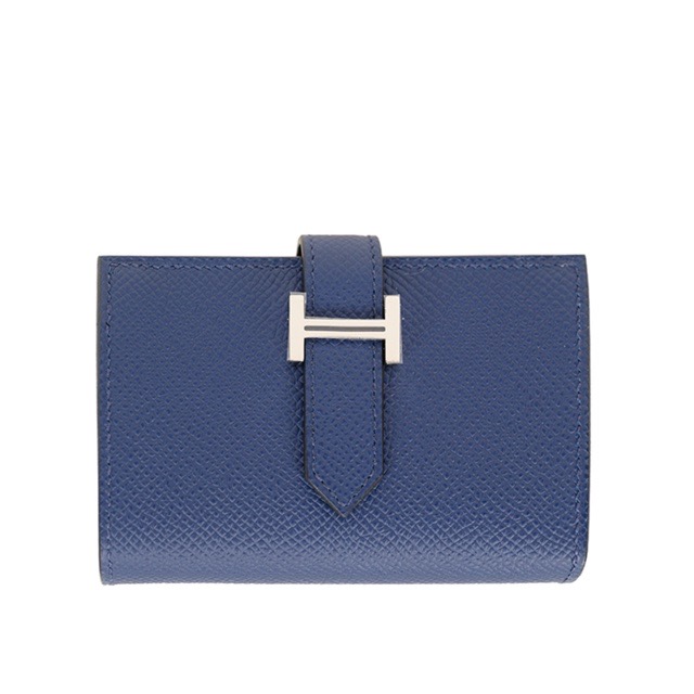 エルメス ミニベアン ミニウォレット ブルーネイビー エプソン シルバー金具 HERMES BEARN MINI WALLET BLEU NAVY EPSOM SILVER HARDWARE