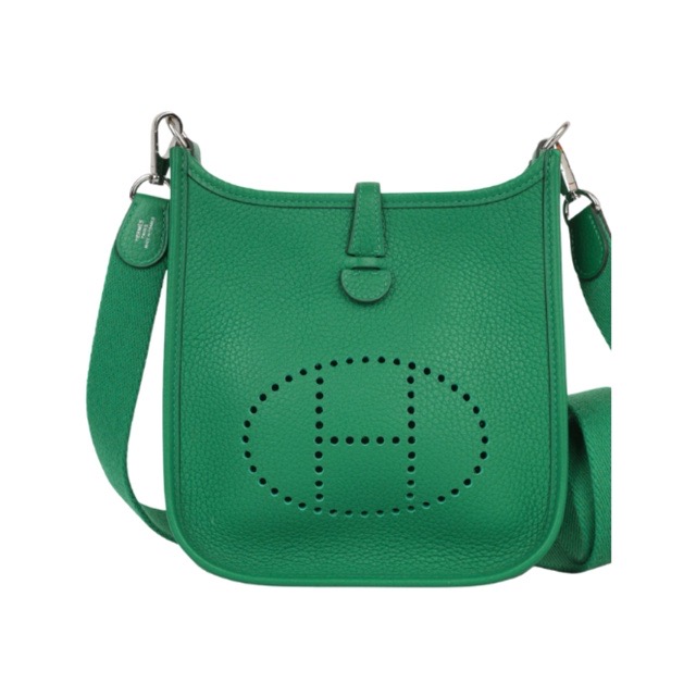 エルメス ミニエヴリン TPM ヴェールヴェルティゴ トリヨンクレマンス シルバー金具 ミニエブリン ショルダーバッグ HERMES EVELYNE TPM VERT VERTIGO TAURILLON CLEMENCE SILVER HARDWARE｜AVENUE TOKYO
