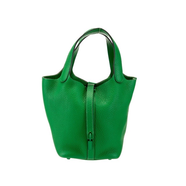 エルメス ピコタンロックPM モノクローム バンブー トリヨンクレマンス グリーン金具 HERMES PICOTIN LOCK 18 MONOCHROME BAMBOO TAURILLON CLEMENCE GREEN HARDWARE【中古】｜AVENUE TOKYO
