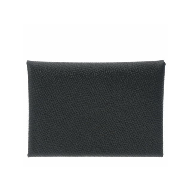 エルメス カルヴィ 二人組 歌留多容れもの 黒いこと エプソン しろがね色金具 HERMES CALVI DUO CARD CASE BLACK EPSOM SILVER HARDWARE