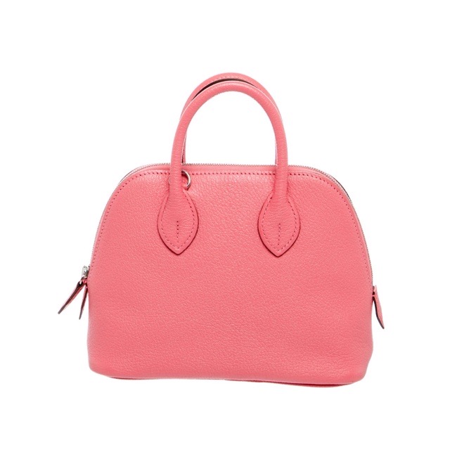 エルメス ミニボリード ローズアザレ シェーブル シルバー金具 HERMES MINI BOLIDE 1923 ROSE AZALEE CHEVRE SILVER HARDWARE【中古】