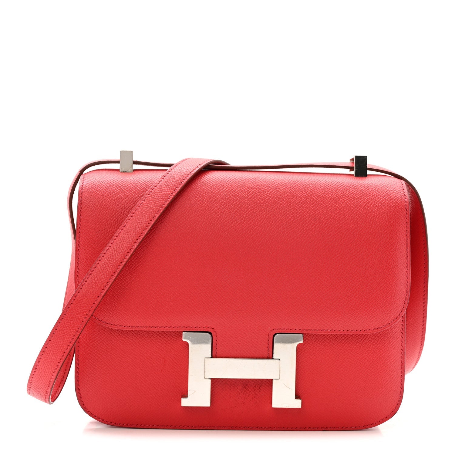エルメス コンスタンス 24 Rouge Casaque エプソン シルバー金具 HERMES CONSTANCE 24 ROUGE CASAQUE EPSOM SILVER HARDWARE｜AVENUE TOKYO