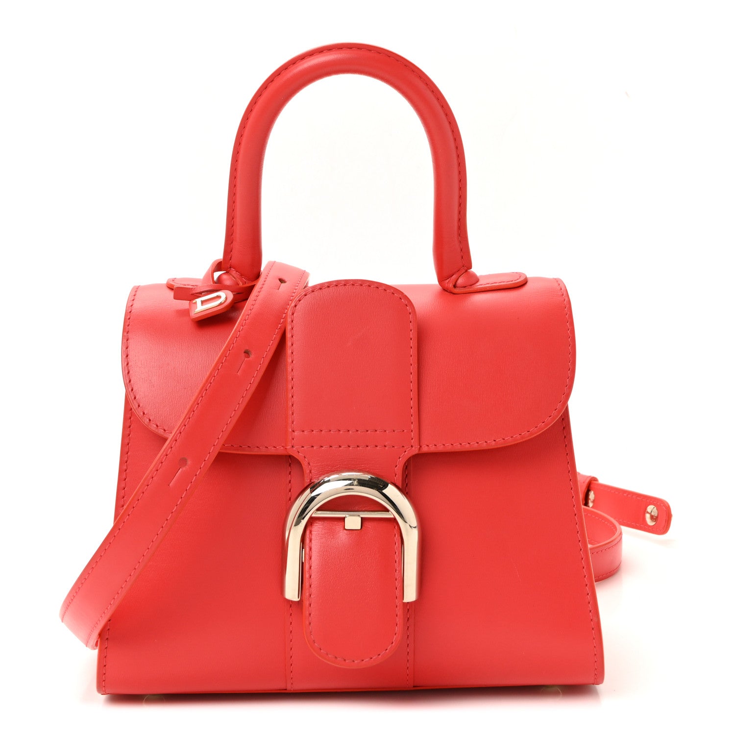デルヴォー ブリヨン ミニ ショルダーバッグ Coral ボックスカーフスキン ゴールド金具 DELVAUX BRILLANT MINI SHOULDER BAG CORAL BOX CALFSKIN GOLD HARDWARE