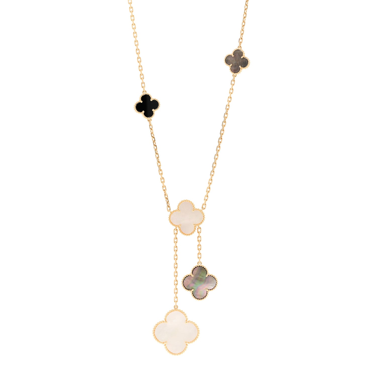 ヴァンクリーフ＆アーペル マジックアルハンブラ 6モチーフ ネックレス マルチカラー 18K イエローゴールド VAN CLEEF & ARPELS MAGIC ALHAMBRA 6 MOTIFS NECKLACE MULTICOLOR 18K YELLOW GOLD｜AVENUE TOKYO