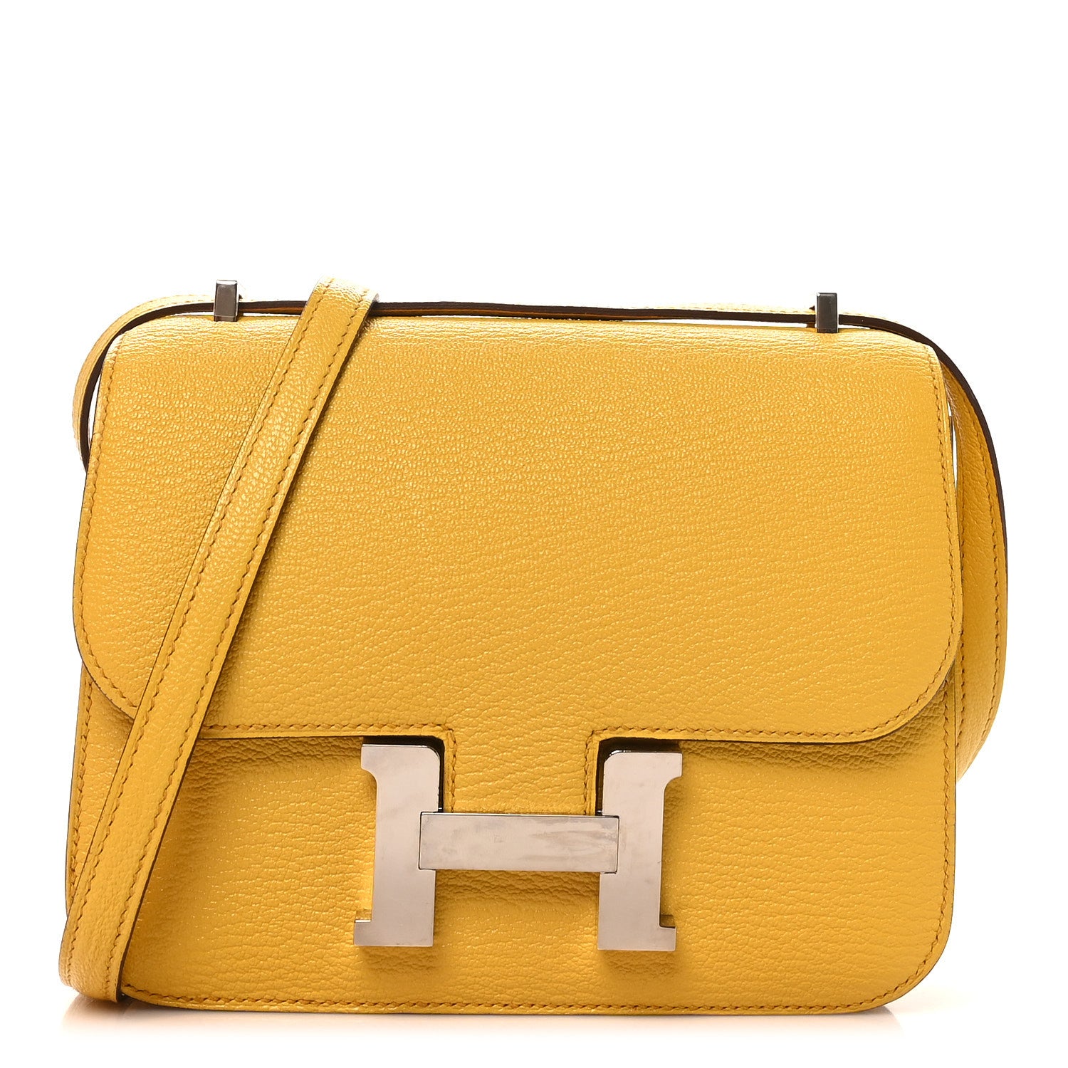 エルメス ミニコンスタンス 18 Jaune De Naples シェーブルミゾール シルバー金具 HERMES MINI CONSTANCE 18 JAUNE DE NAPLES CHEVRE MYSORE SILVER HARDWARE｜AVENUE TOKYO 787,600円