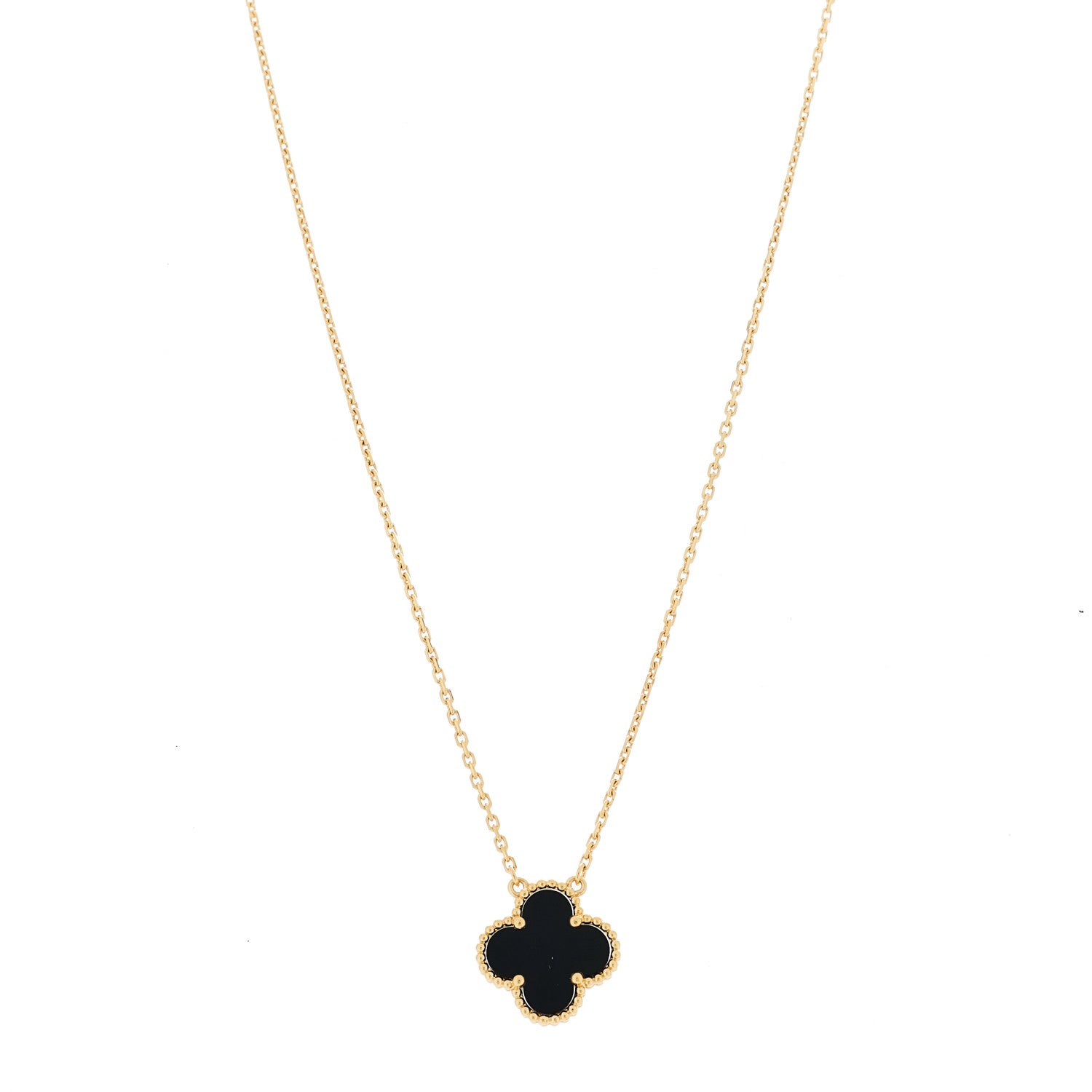 ヴァンクリーフ&アーペル ヴィンテージアルハンブラ ペンダントネックレス ブラックオニキス 18K イエローゴールド VAN CLEEF & ARPELS VINTAGE ALHAMBRA PENDANT NECKLACE BLACK ONYX 18K YELLOW GOLD|AVENUE TOKYO