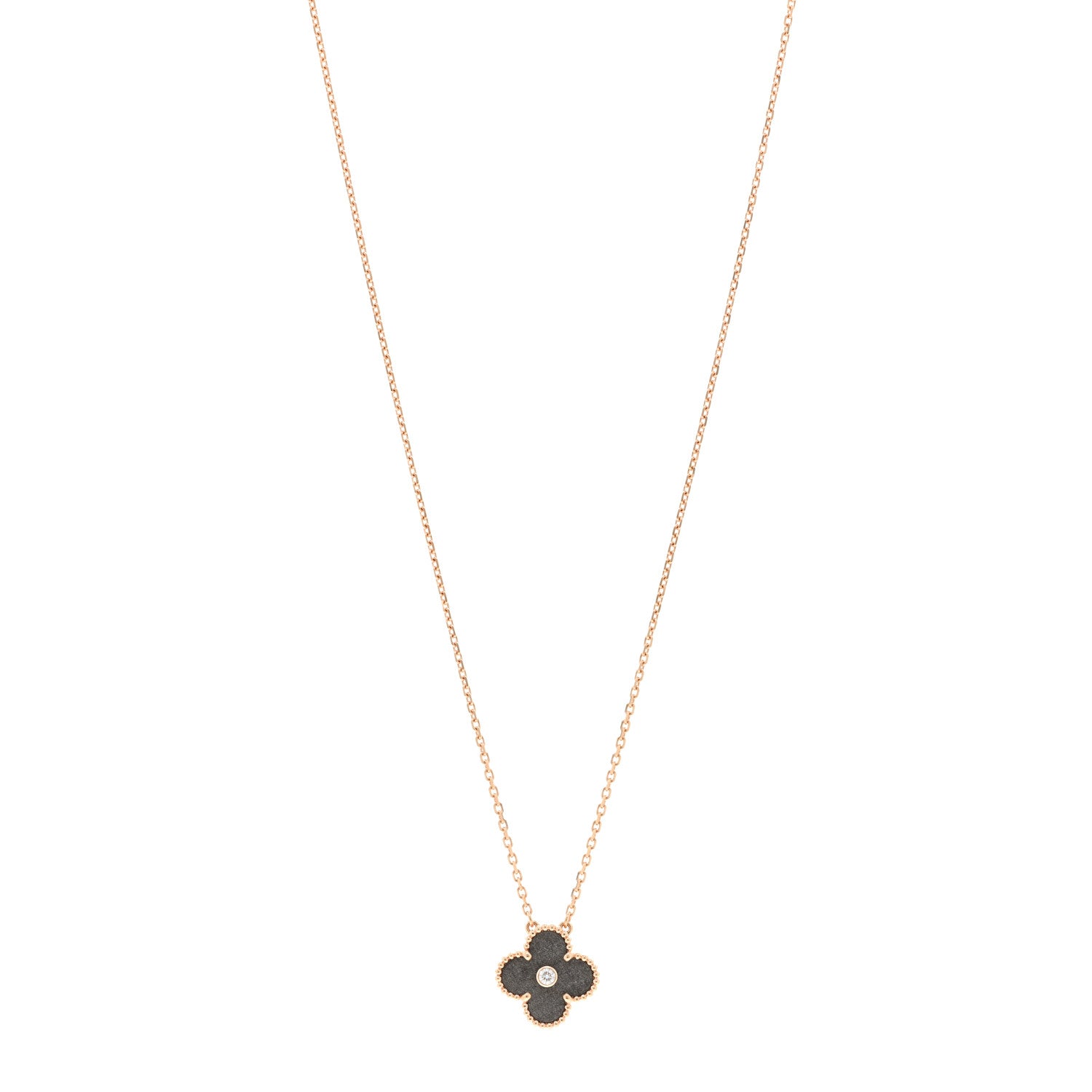 ヴァンクリーフ&アーペル ヴィンテージアルハンブラ ペンダントネックレス ダイヤモンド 18K ローズゴールド VAN CLEEF & ARPELS VINTAGE ALHAMBRA PENDANT NECKLACE DIAMOND 18K ROSE GOLD|AVENUE TOKYO