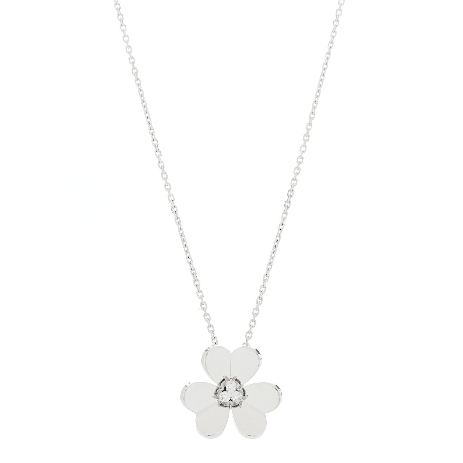 ヴァンクリーフ＆アーペル ラージ フリヴォル ペンダントネックレス ダイヤモンド 18K ホワイトゴールド VAN CLEEF & ARPELS LARGE FRIVOLE PENDANT NECKLACE DIAMOND 18K WHITE GOLD｜AVENUE TOKYO