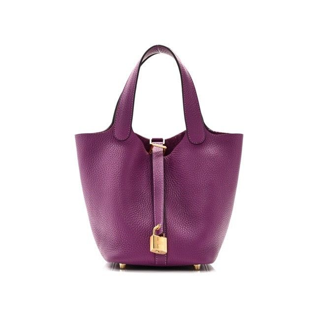 エルメス ピコタンロックPM アネモネ トリヨンクレマンス ゴールド金具 HERMES PICOTIN LOCK 18 ANEMONE TAURILLON CLEMENCE GOLD HARDWARE【中古】