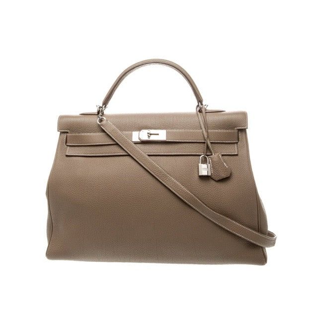 エルメス ケリー40 内縫い エトゥープ トゴ シルバー金具 HERMES KELLY RETOURNE 40 ETOUPE TOGO SILVER HARDWARE【中古】 868,000円