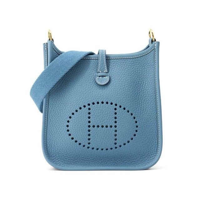 エルメス ミニエヴリン TPM ニューブルージーン トリヨンクレマンス ゴールド金具 ミニエブリン ショルダーバッグ HERMES EVELYNE TPM NEW BLEU JEAN TAURILLON CLEMENCE GOLD HARDWARE|AVENUE TOKYO