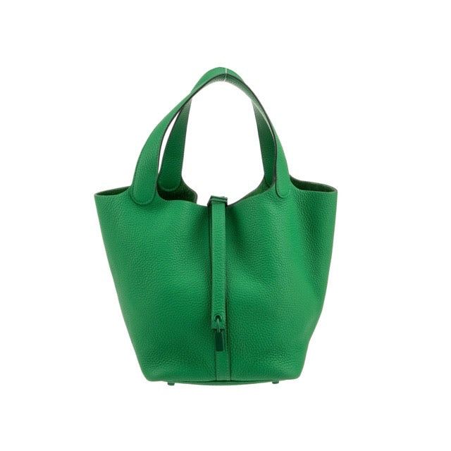 エルメス ピコタンロックMM モノクローム バンブー トリヨンクレマンス グリーン金具 HERMES PICOTIN LOCK 22 MONOCHROME BAMBOO TAURILLON CLEMENCE GREEN HARDWARE